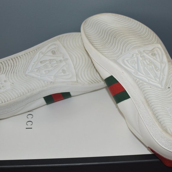 GUCCI Ace Embroidered Bee Sneakers 39 - Picture 3 of 8